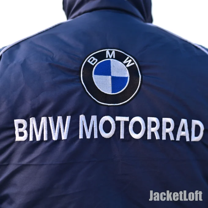 Embroidered BMW blue Jacket by JacketLoft